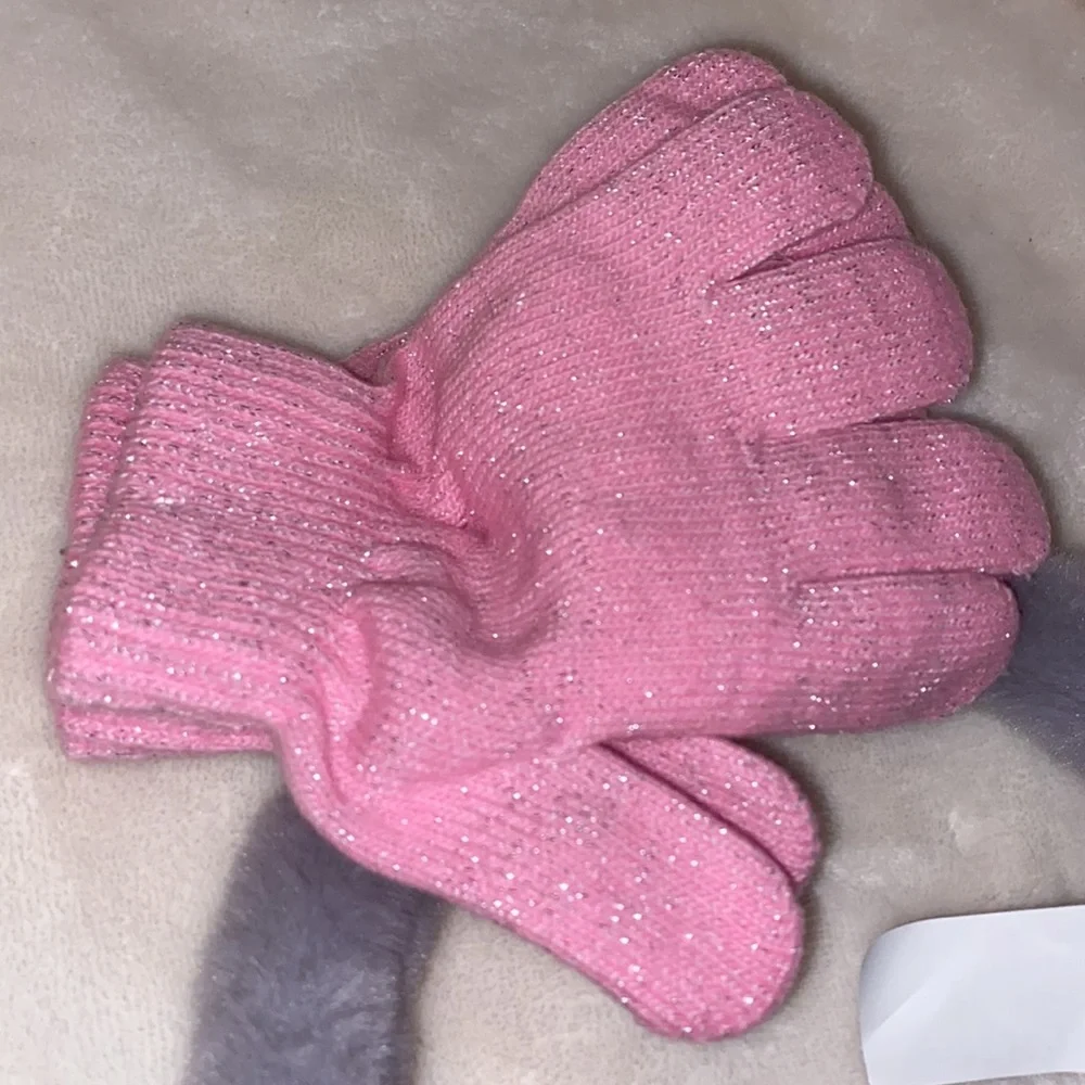 Kitty cat ear muffs & sparkle gloves set NEW!